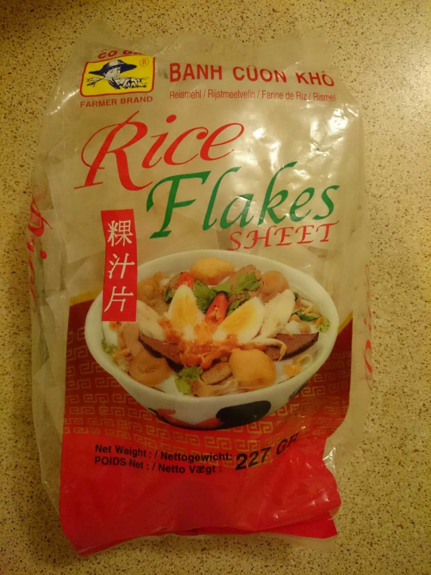 Banh Cuon Kho Rice flakes sheet packshot