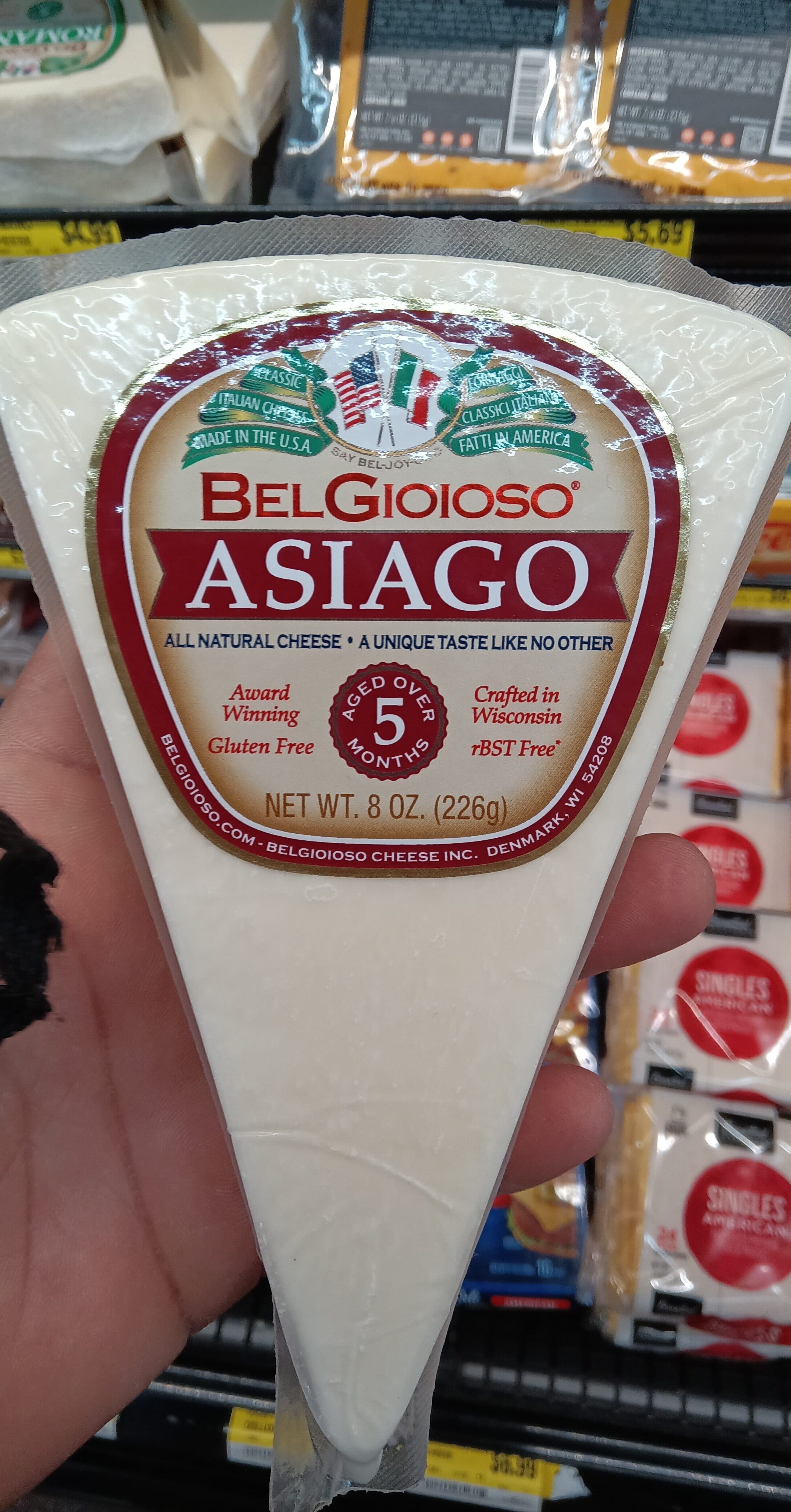Belgioioso Asiago Cheese packshot