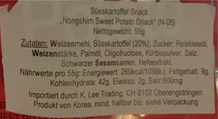 Nongshim Nongshim Sweet Potato packshot