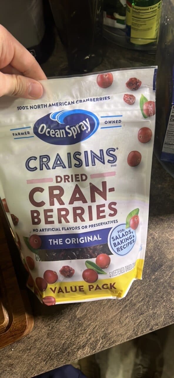 Ocean Spray CRAISINS DRIED CRANBERRIES packshot