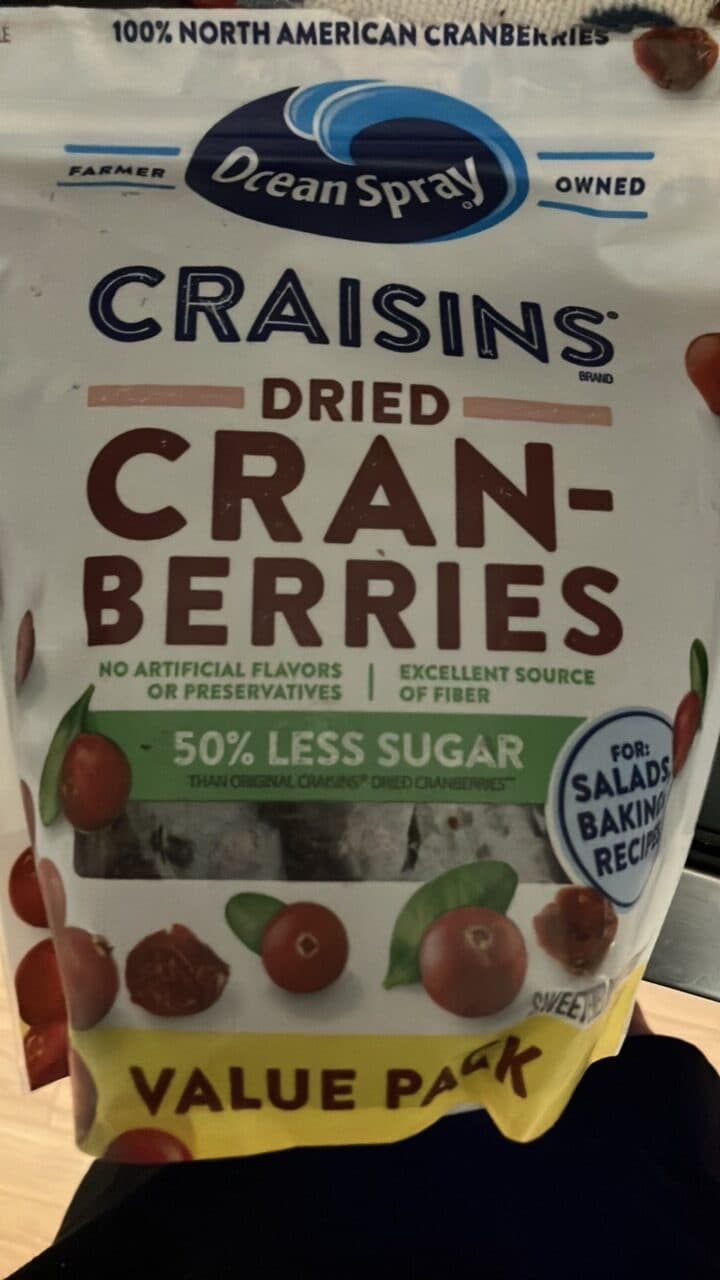Ocean Spray CRASINS DRIED CRANBERRIES packshot