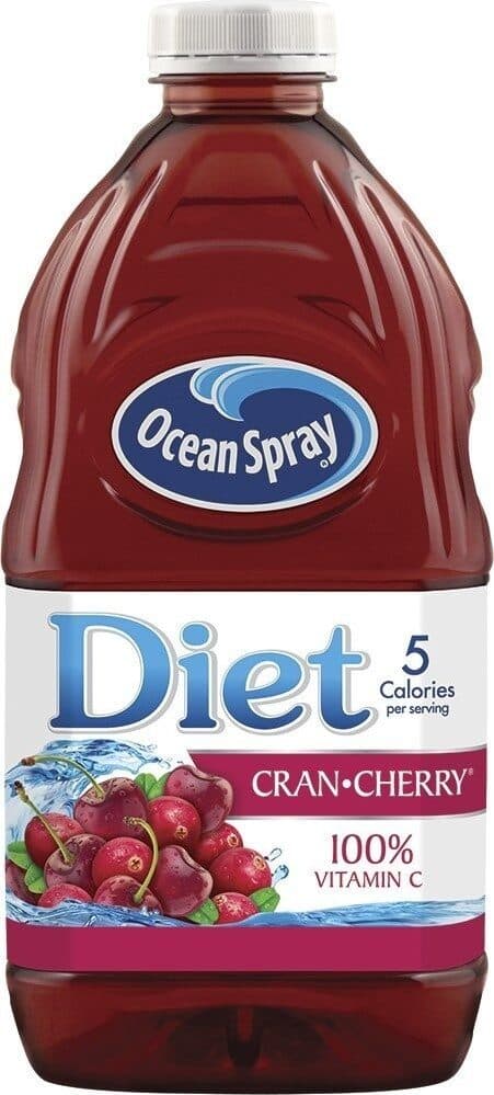 Ocean Spray Diet cranberry cherry juice drink packshot
