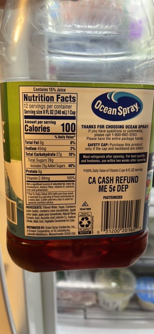 Ocean Spray Cranberry Apple Flavored Juice Drink packshot