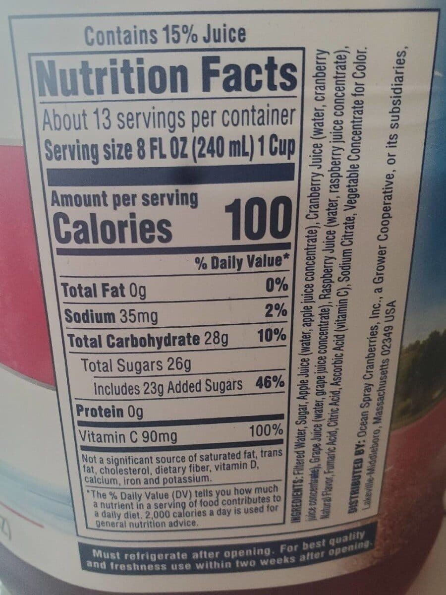 Ocean Spray Cran x Raspberry packshot