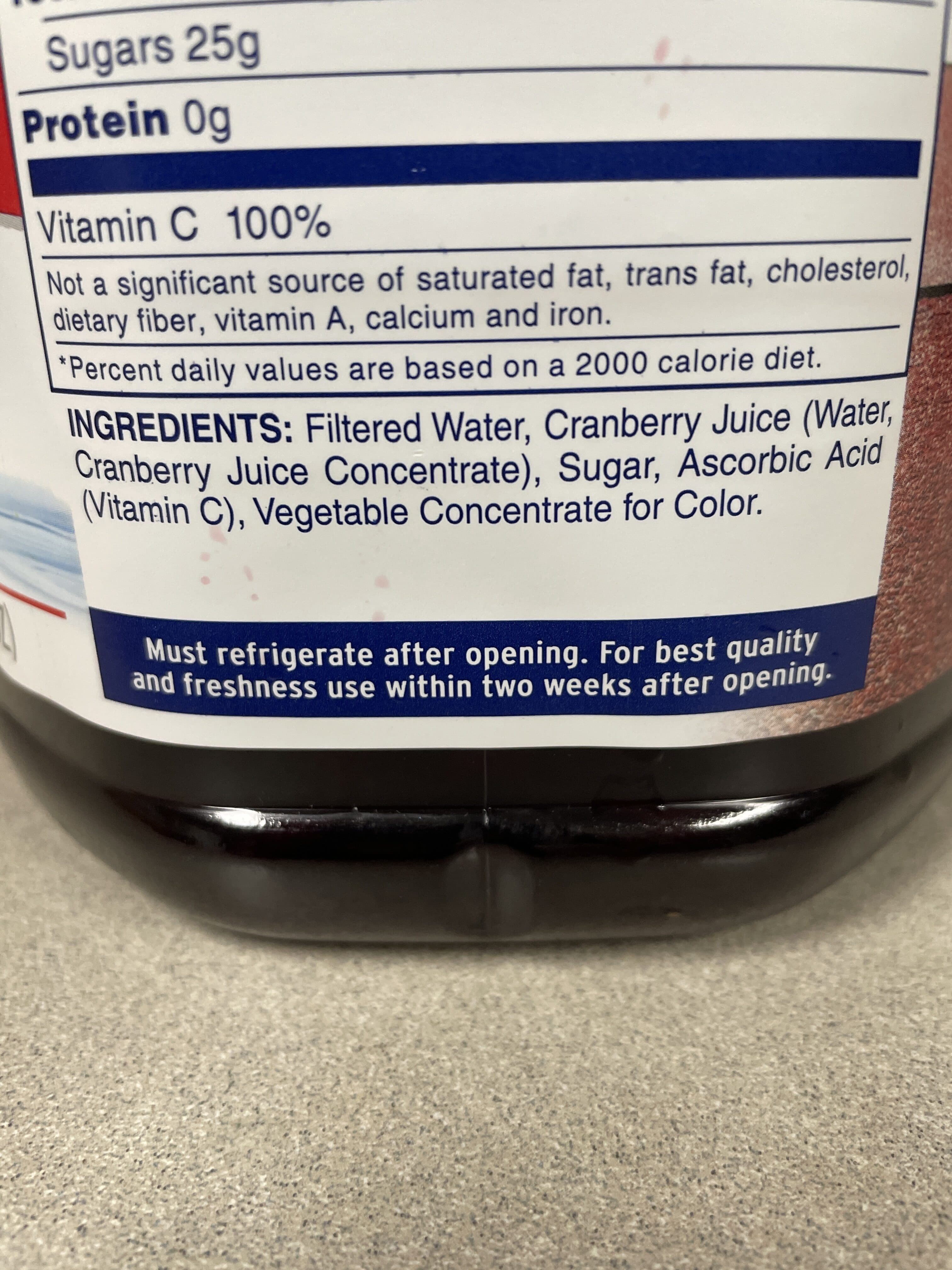 Ocean Spray Juice granberry packshot