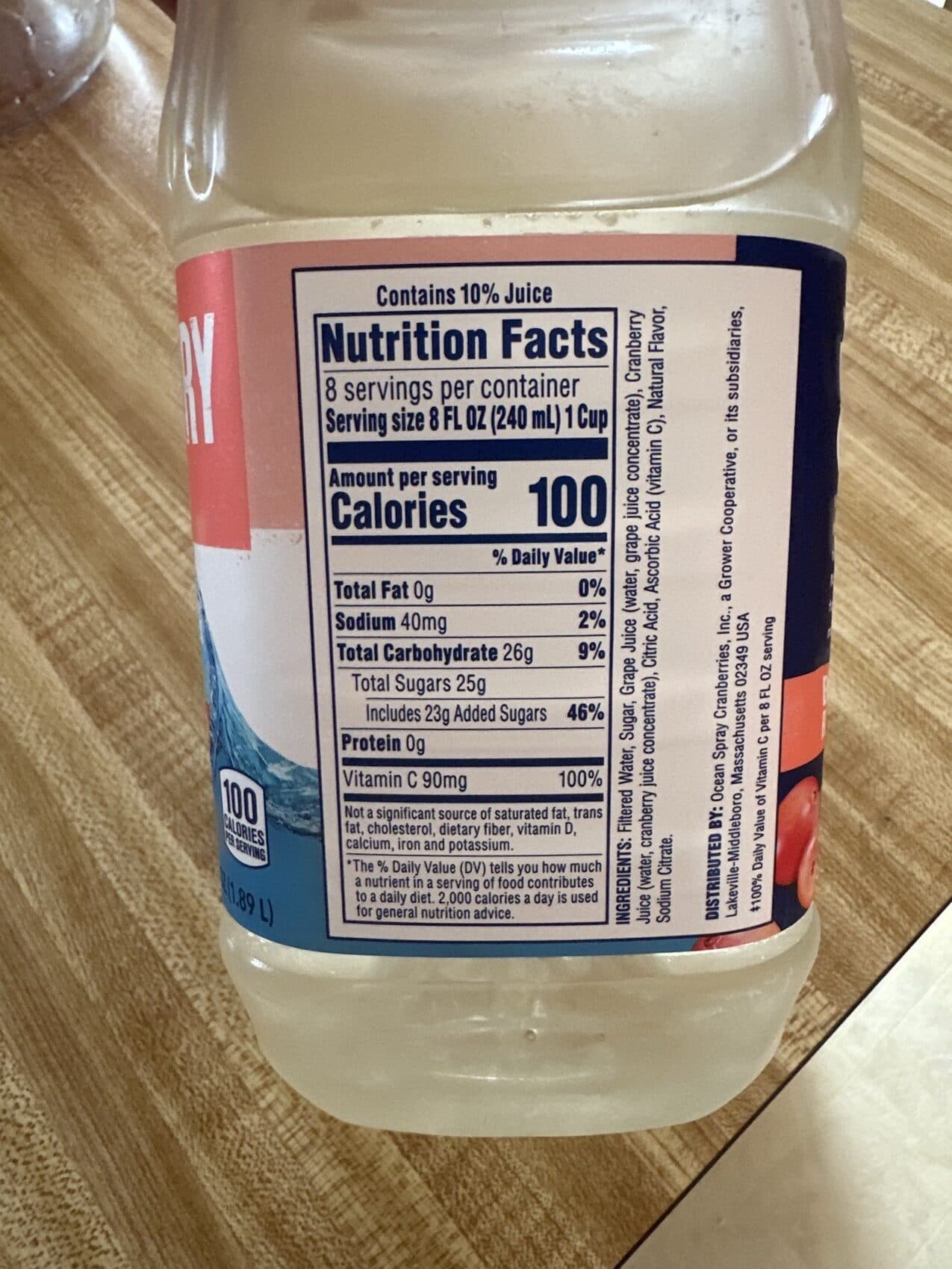 Ocean Spray White Cranberry Flavord Juice Drink packshot
