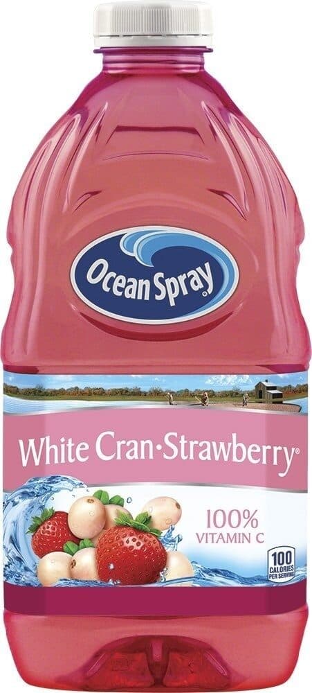 Ocean Spray White cranberry strawberry juice packshot