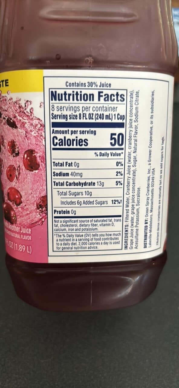Ocean Spray Light Cranberry packshot