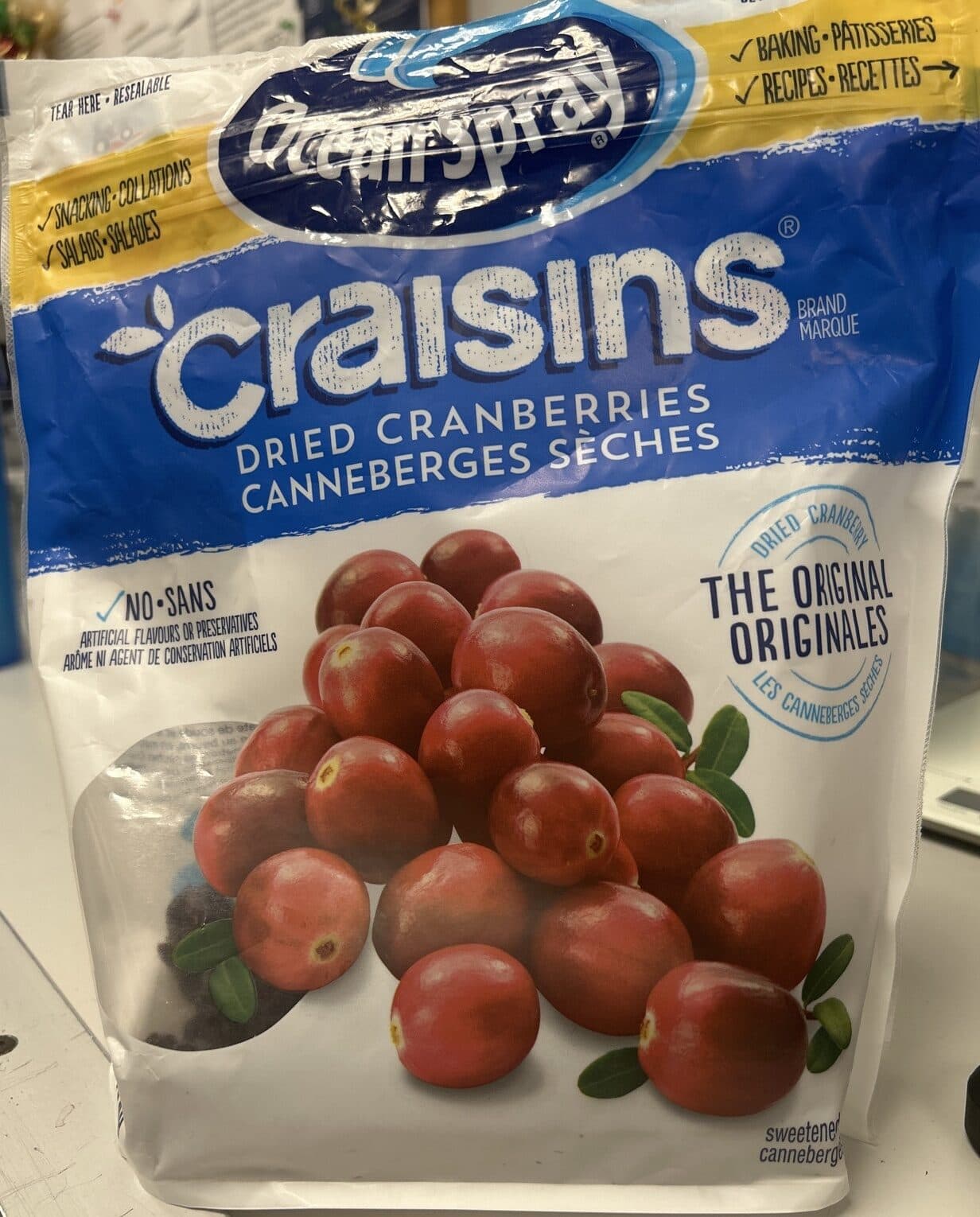 Ocean Spray Canneberge packshot
