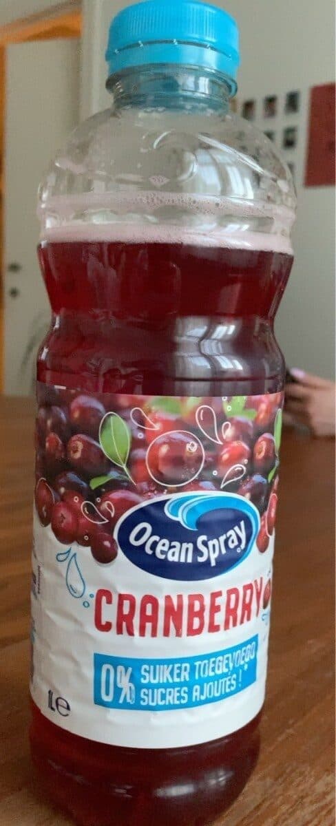 Ocean Spray Cranberry 0% sucres ajoutés packshot