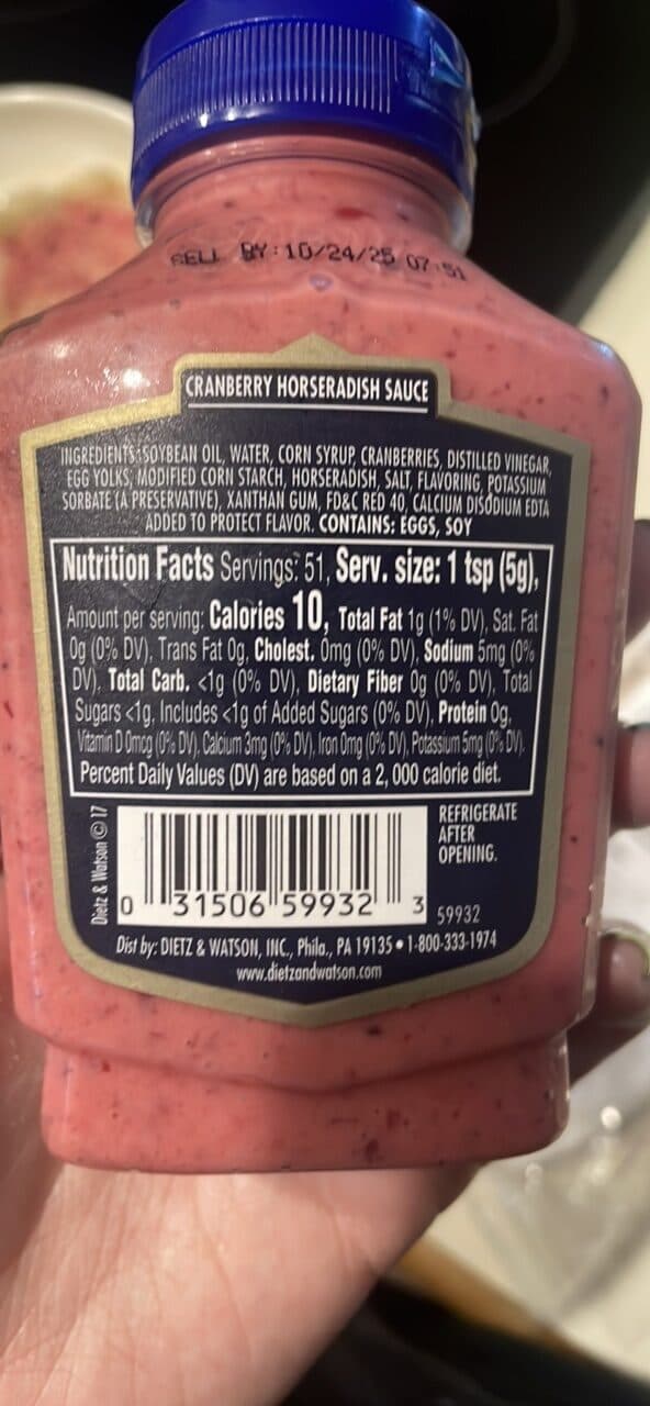 Dietz & Watson Cranberry Horseradish Sauce packshot