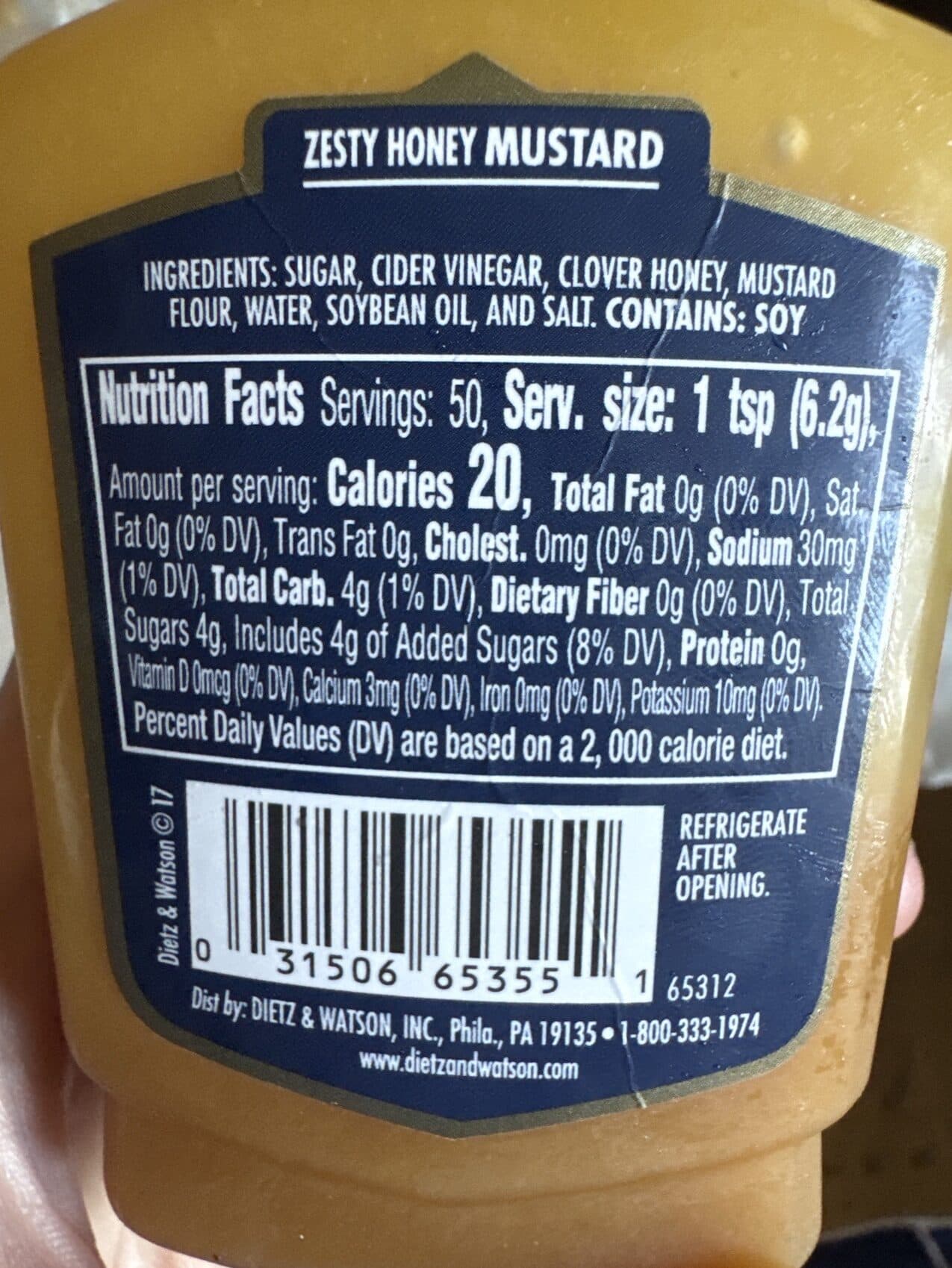 Dietz & Watson Honey Mustard packshot