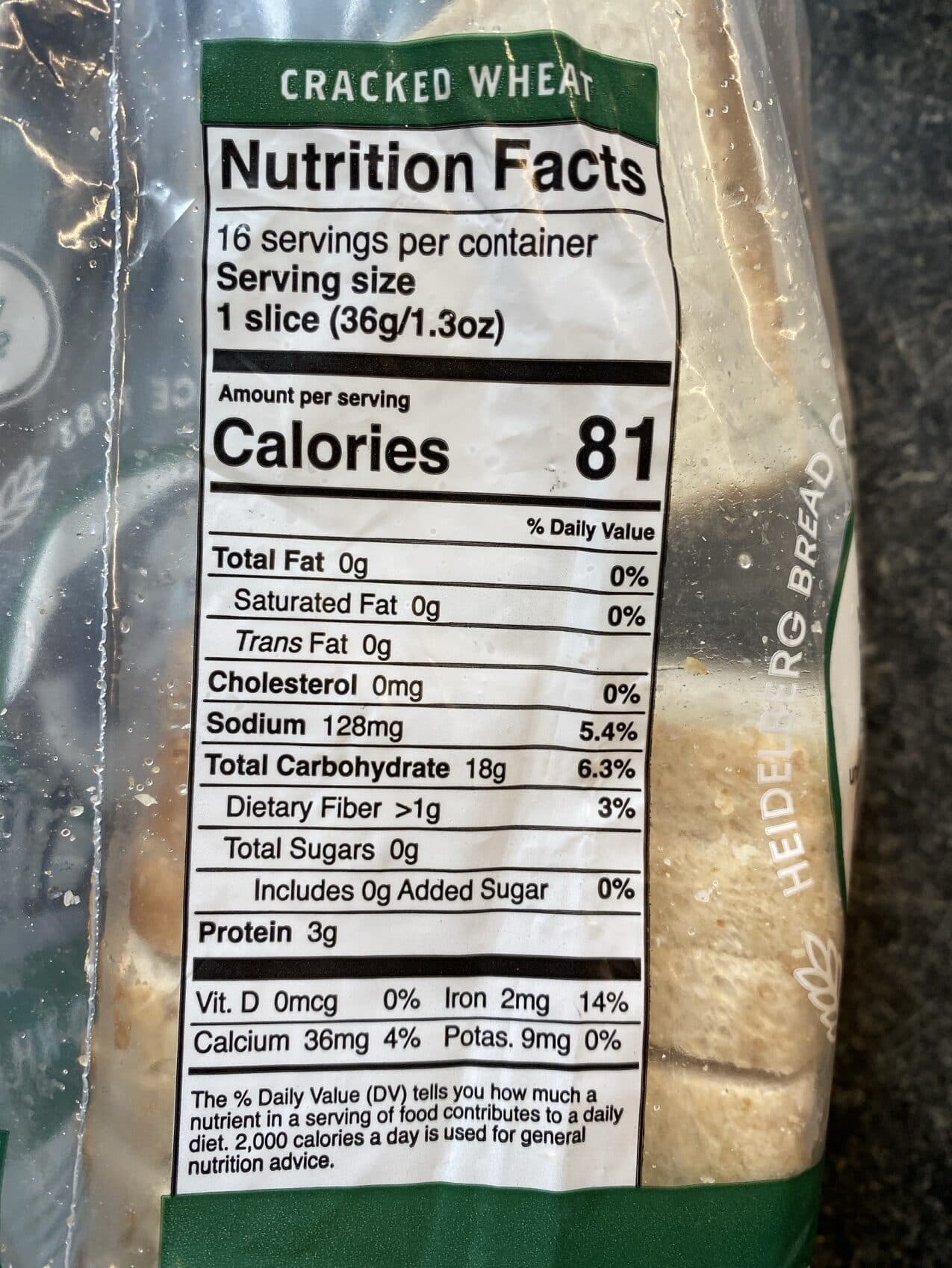 Heidelberg Bread Company All Natural Cracked Wheat packshot
