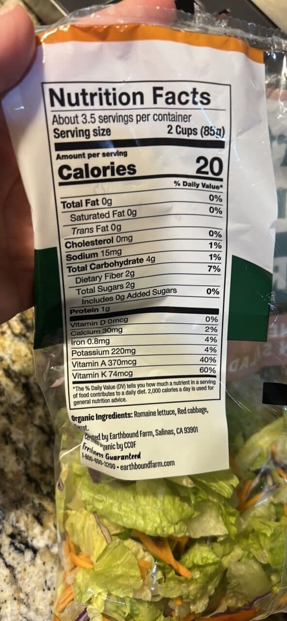 Earthbound Farm ROMAINE GARDEN SALAD packshot