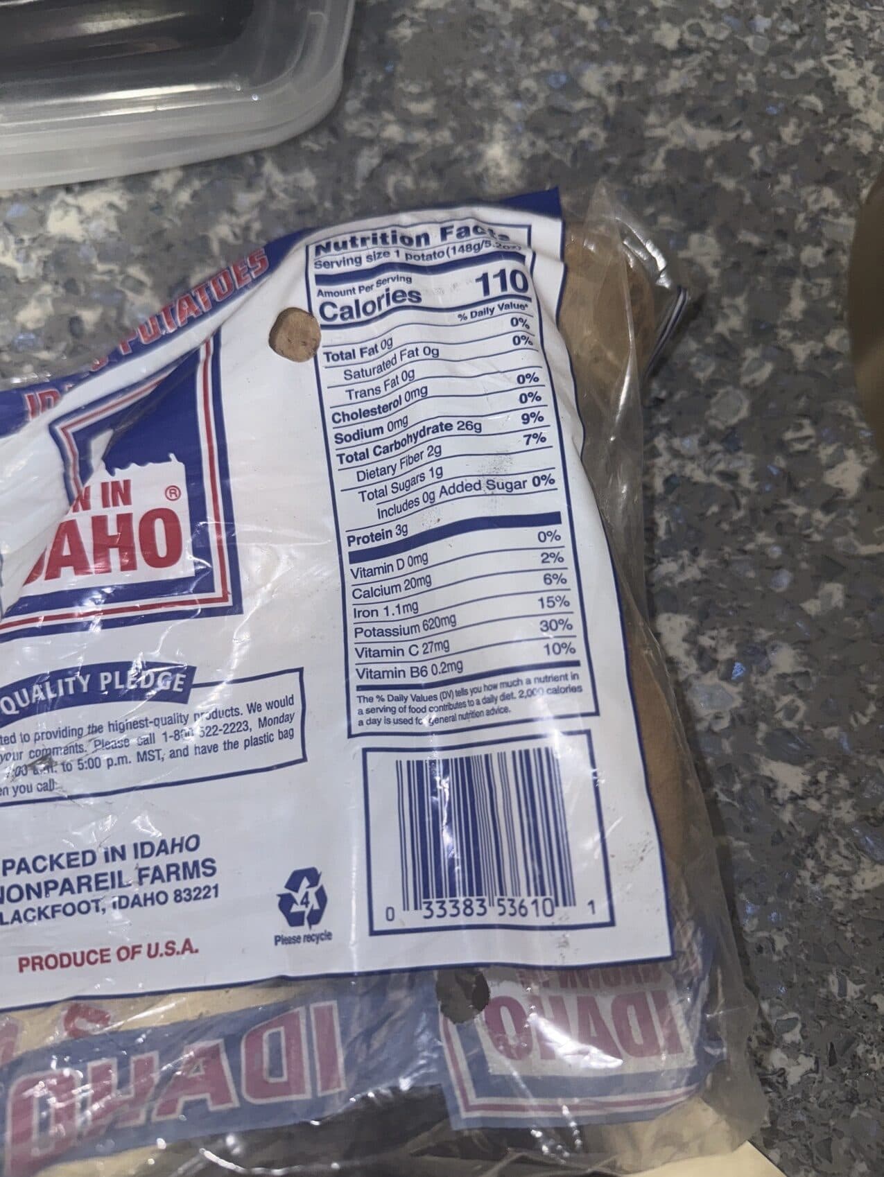 Grown in Idaho Idaho Potatoes packshot