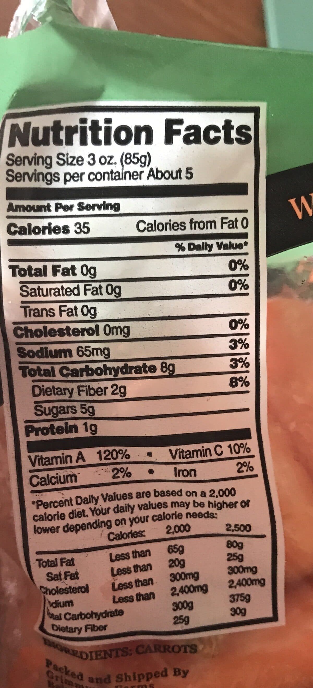 Grimmway Farms Cut & Peeled Baby Carrots packshot
