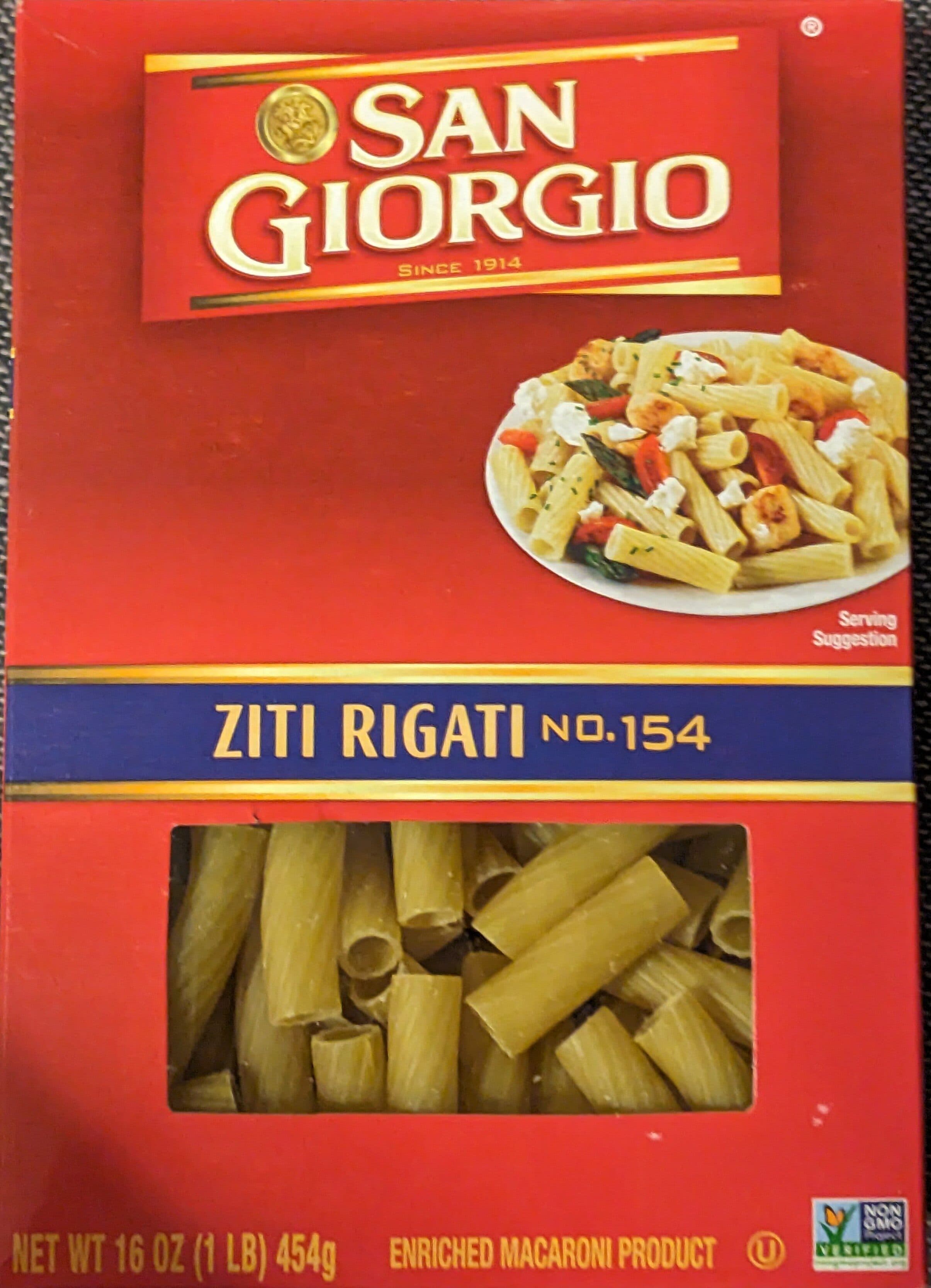 San Giorgio Ziti Rigati packshot