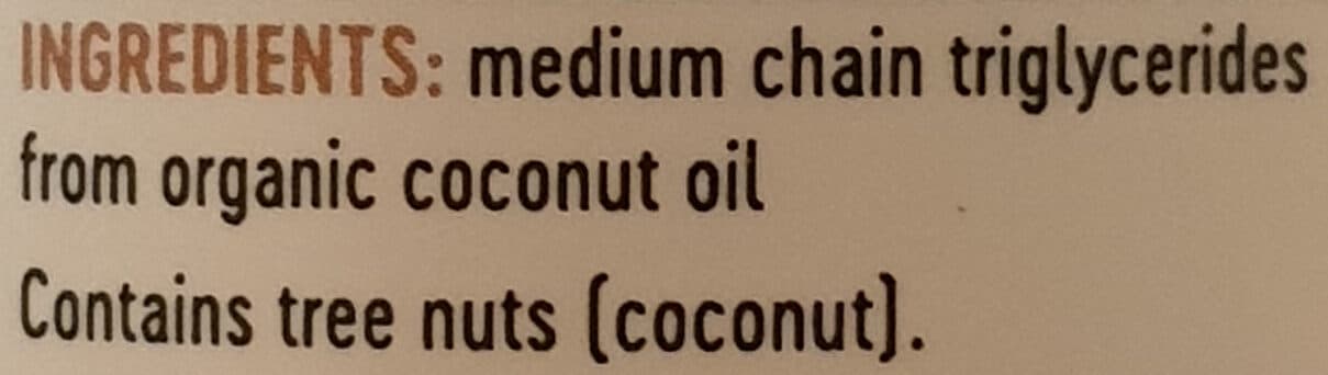 Nature's Way Organic MCT Oil 100% MCTS packshot