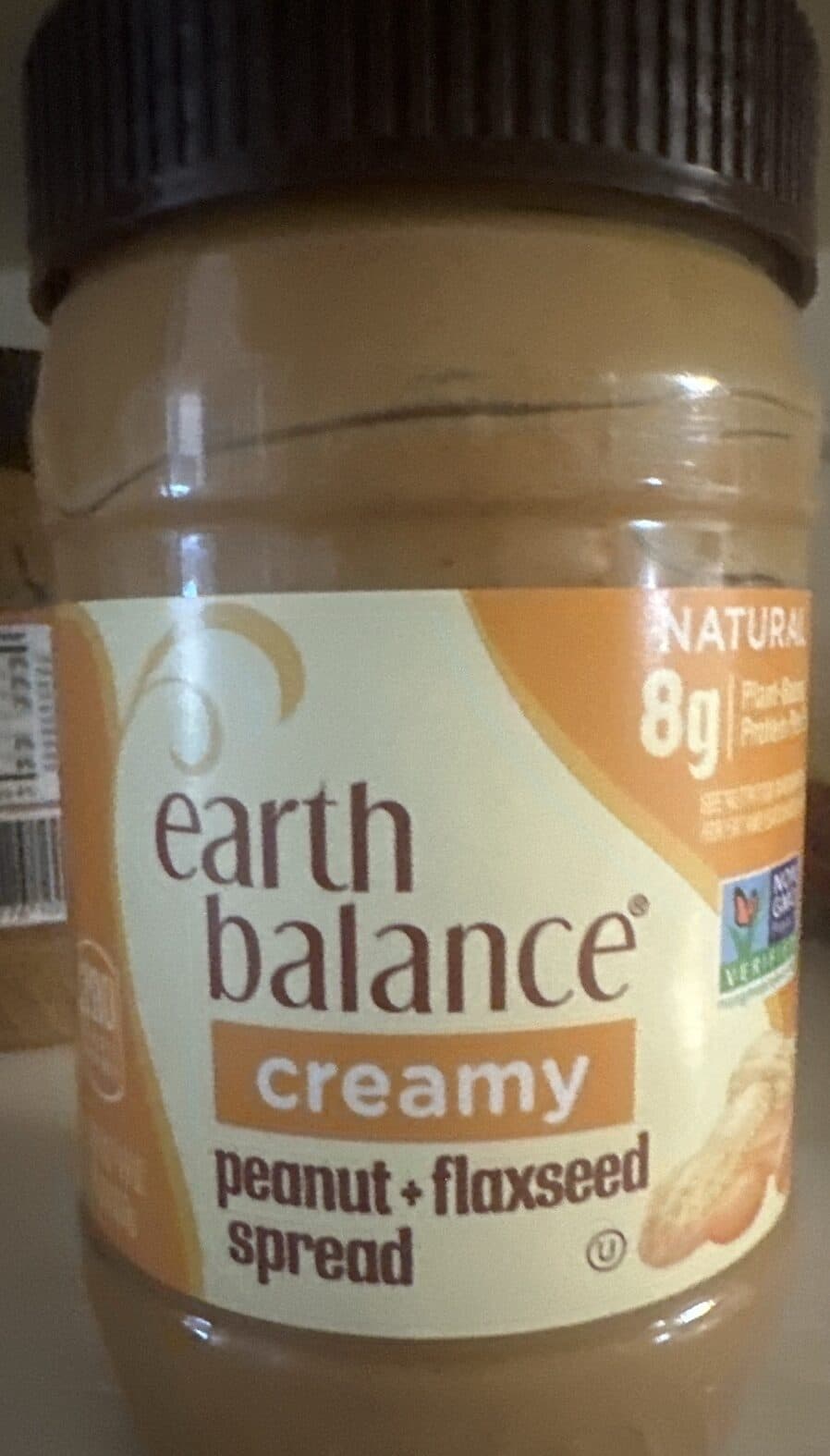 Earth Balance Creamy Peanut Butter And Flaxseed packshot