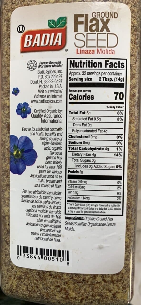 BADIA Ground Flax SEED Linaza Molida packshot