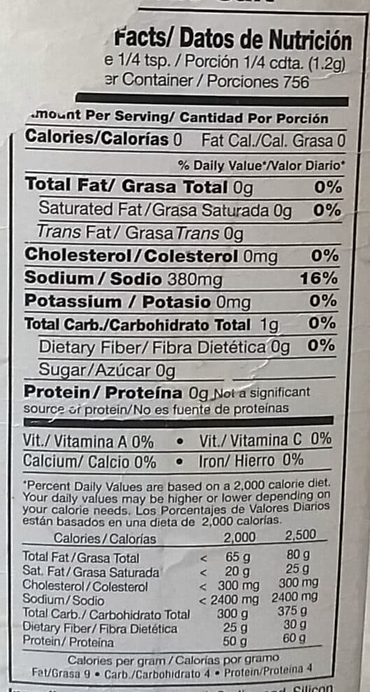 Badia Garlic Salt packshot