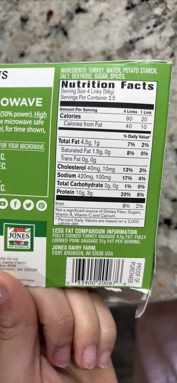 Jones Golden Brown All Natural Turkey Sausage Fully Cooked packshot