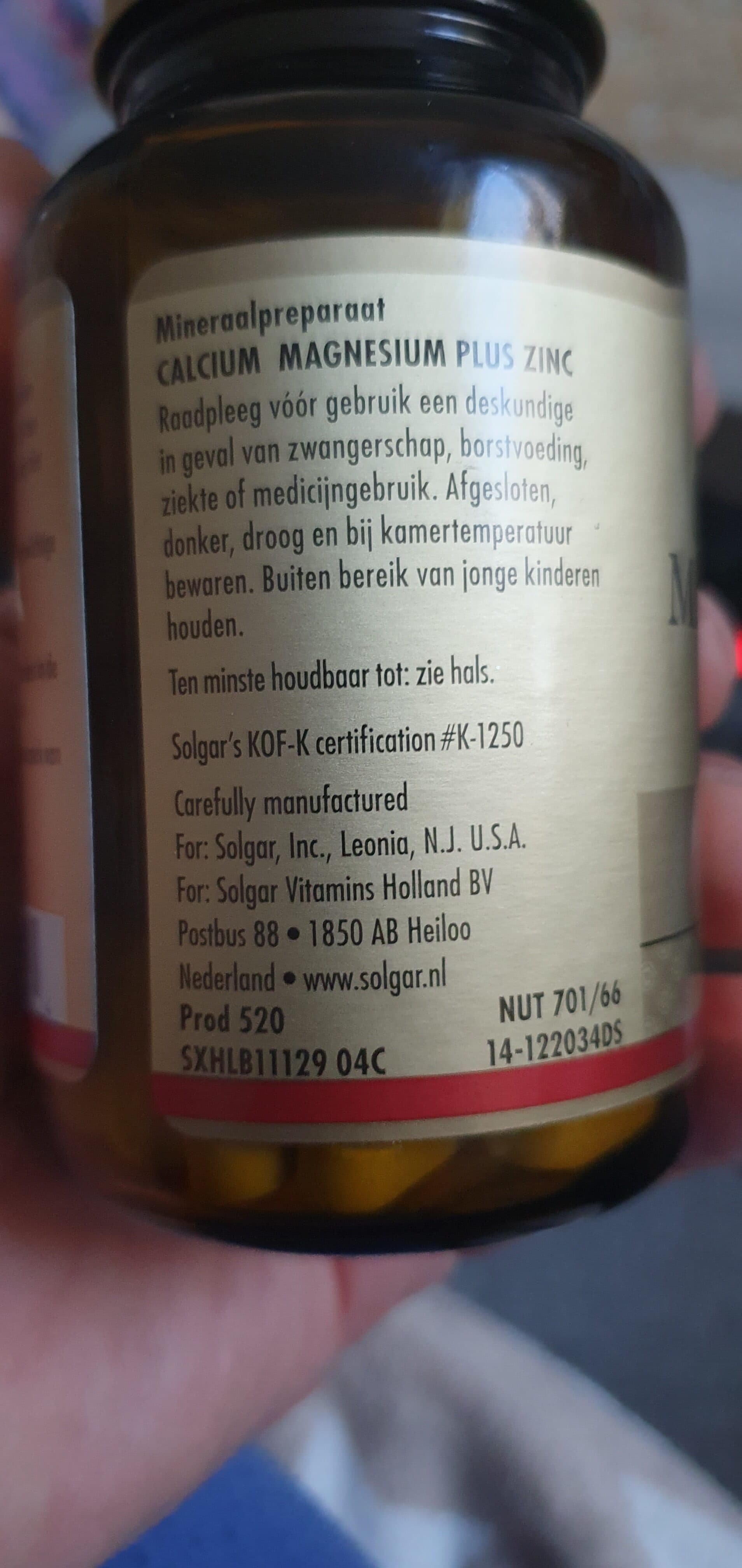 Solgar Calcium Magnesium Plus Zinc - 100 Comprimés - Solgar packshot
