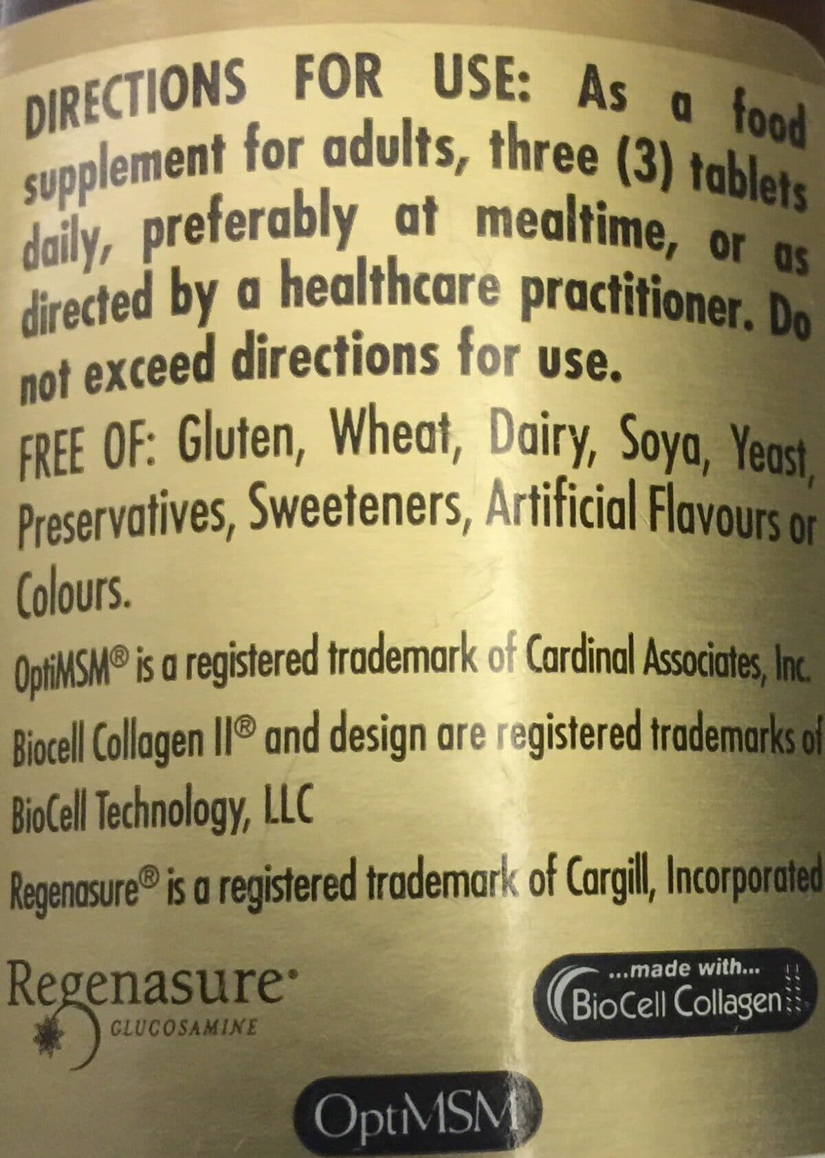 Open Food Facts La Glucosamine Chondroïtine MSM Acide Hyaluroni packshot