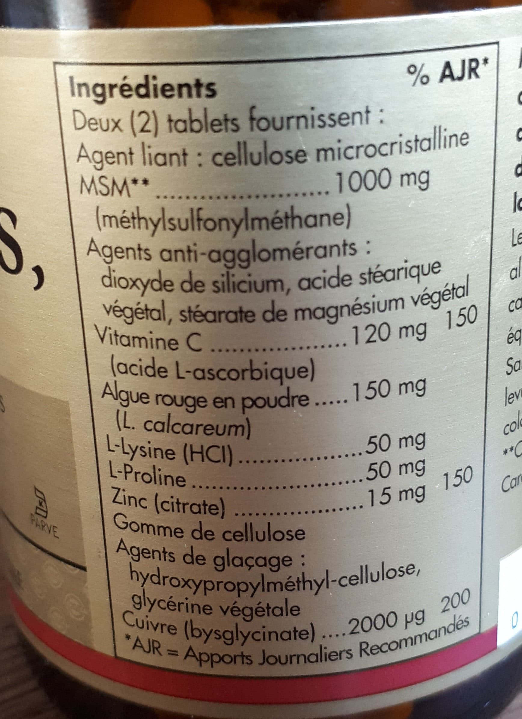 Solgar OptMSM packshot