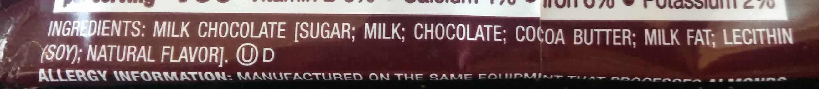 The Hershey Company Hershey's Milk Chocolate packshot