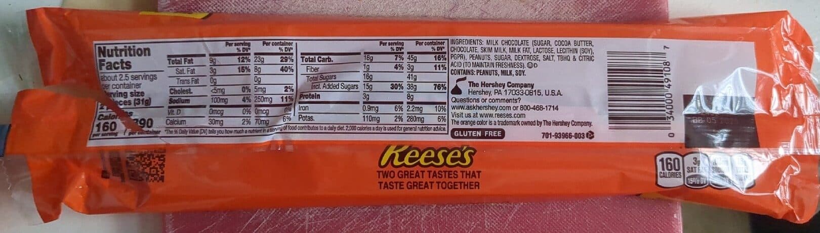 Reese's Milk Chocolate Peanut Butter Cups, Peanut Butter packshot
