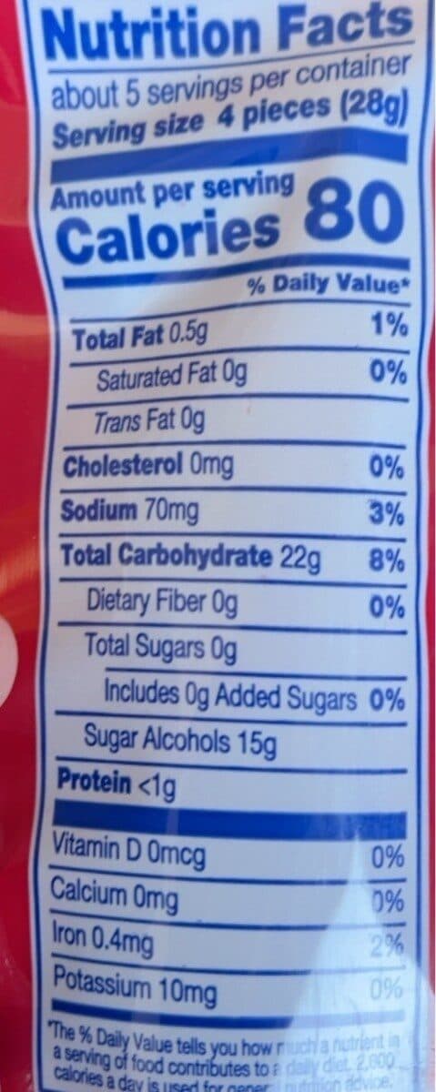 Open Food Facts Sugar free twists packshot