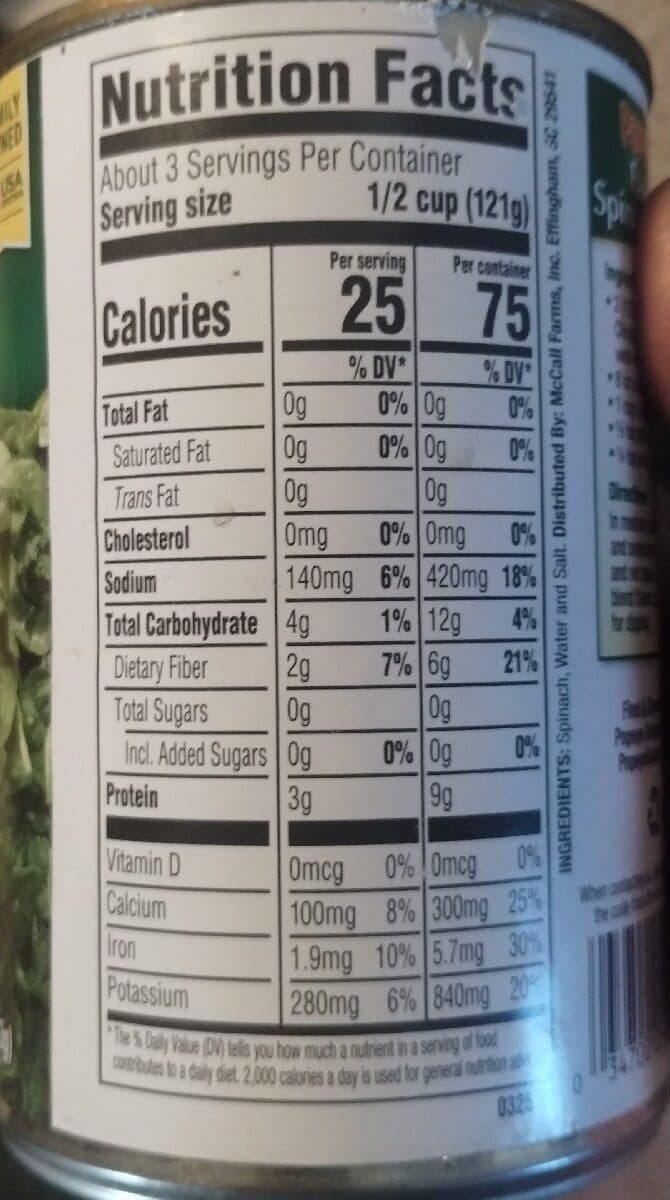 Popeye Chopped Spinach packshot