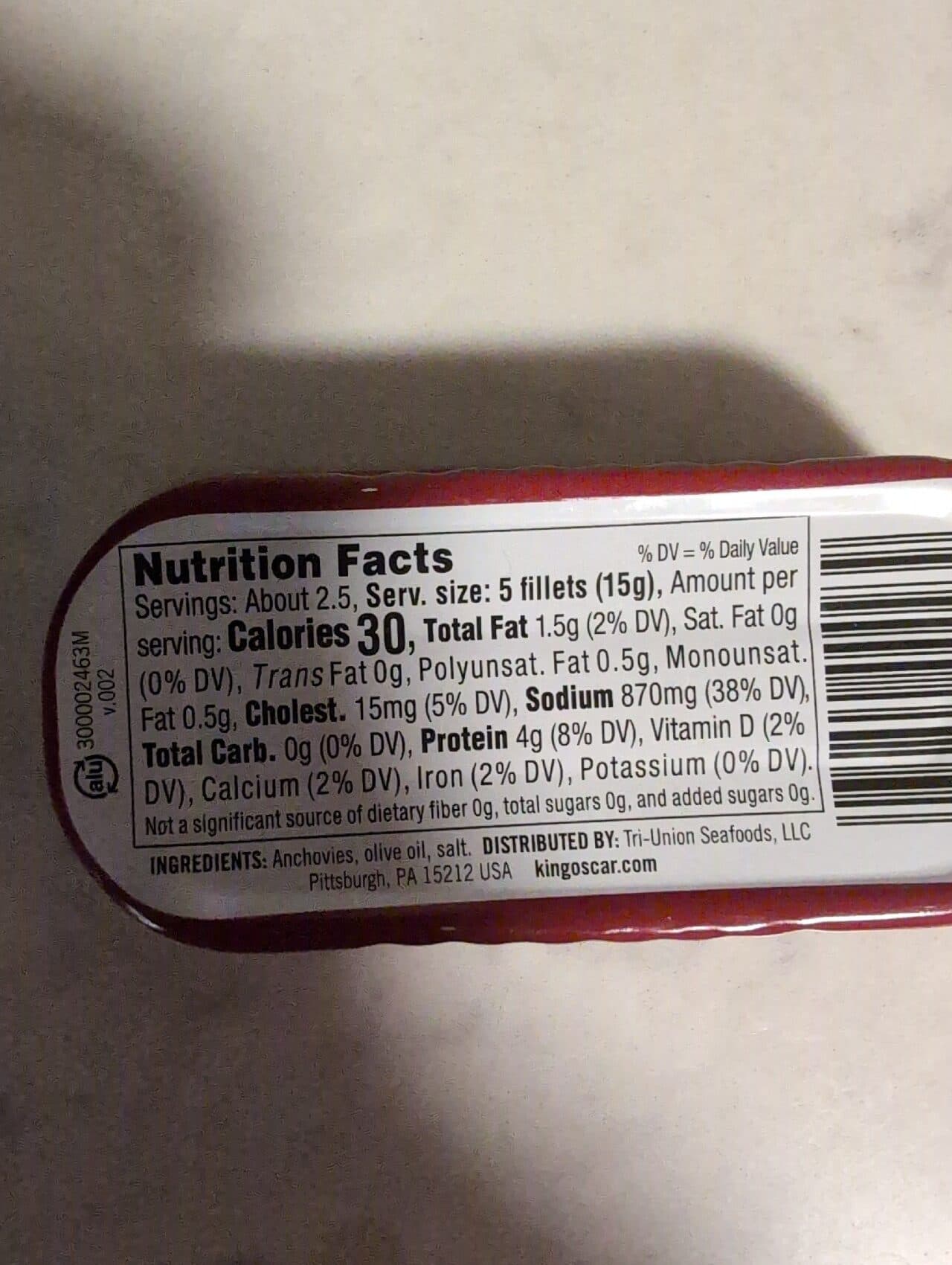 King Oscar Anchovies Flat Fillets In Olive Oil packshot