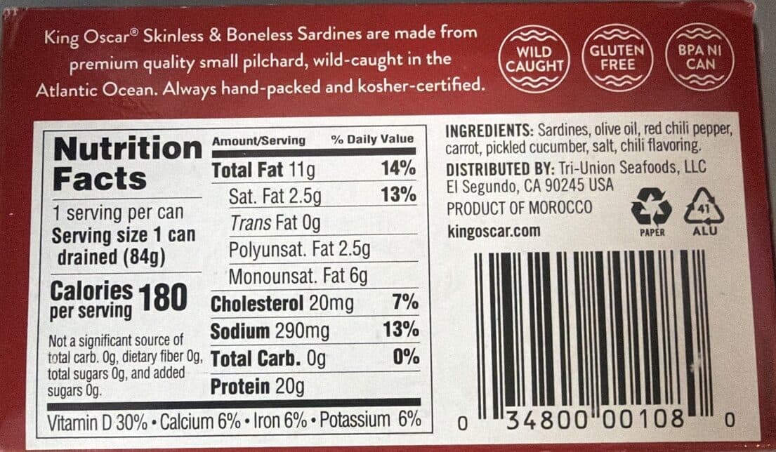 King Oscar Skinless & Boneless Sardines packshot