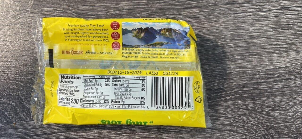 Tiny Tots Finest Brisling Sardines in Extra Virgin Olive Oil packshot