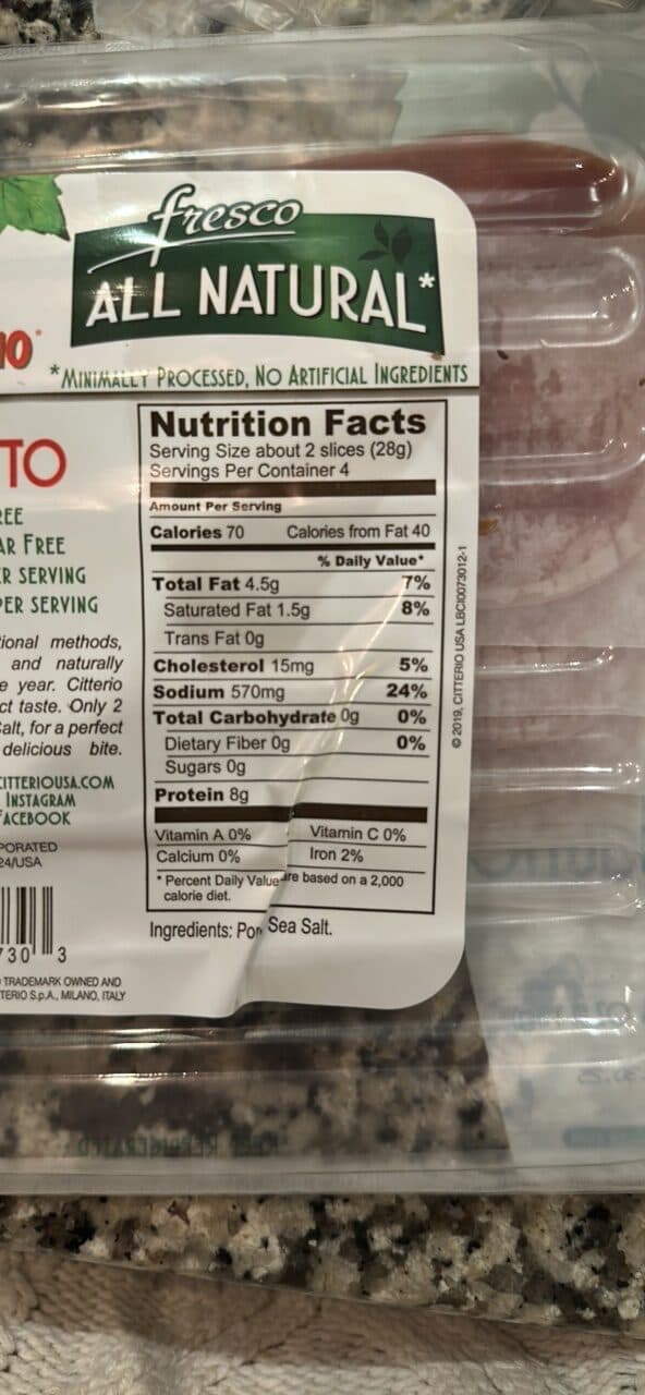 Citterio Prosciutto packshot