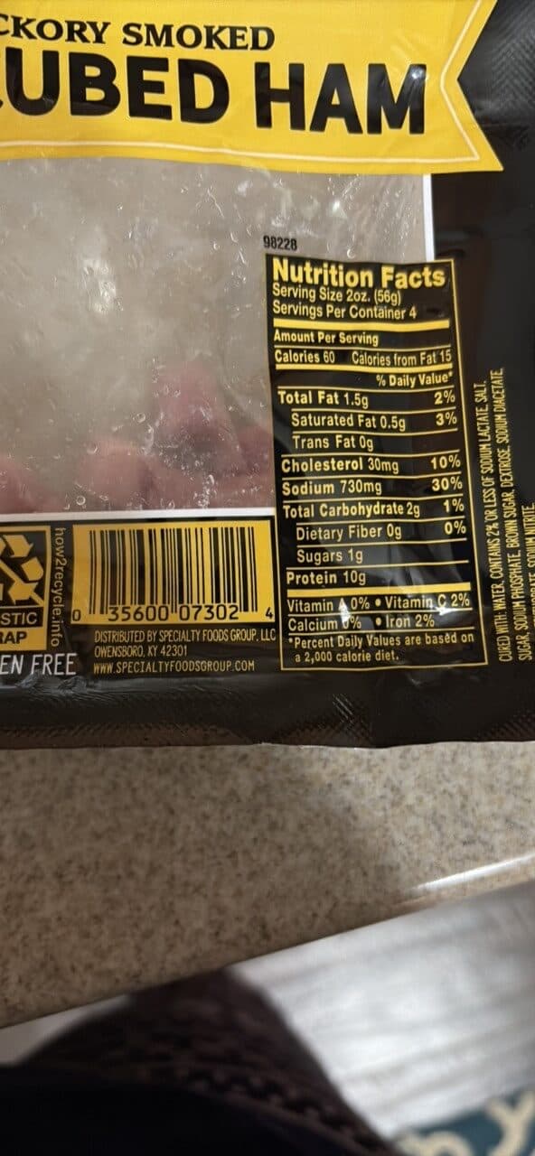 Kentucky Legend Hickory Smoked Cubed Ham packshot