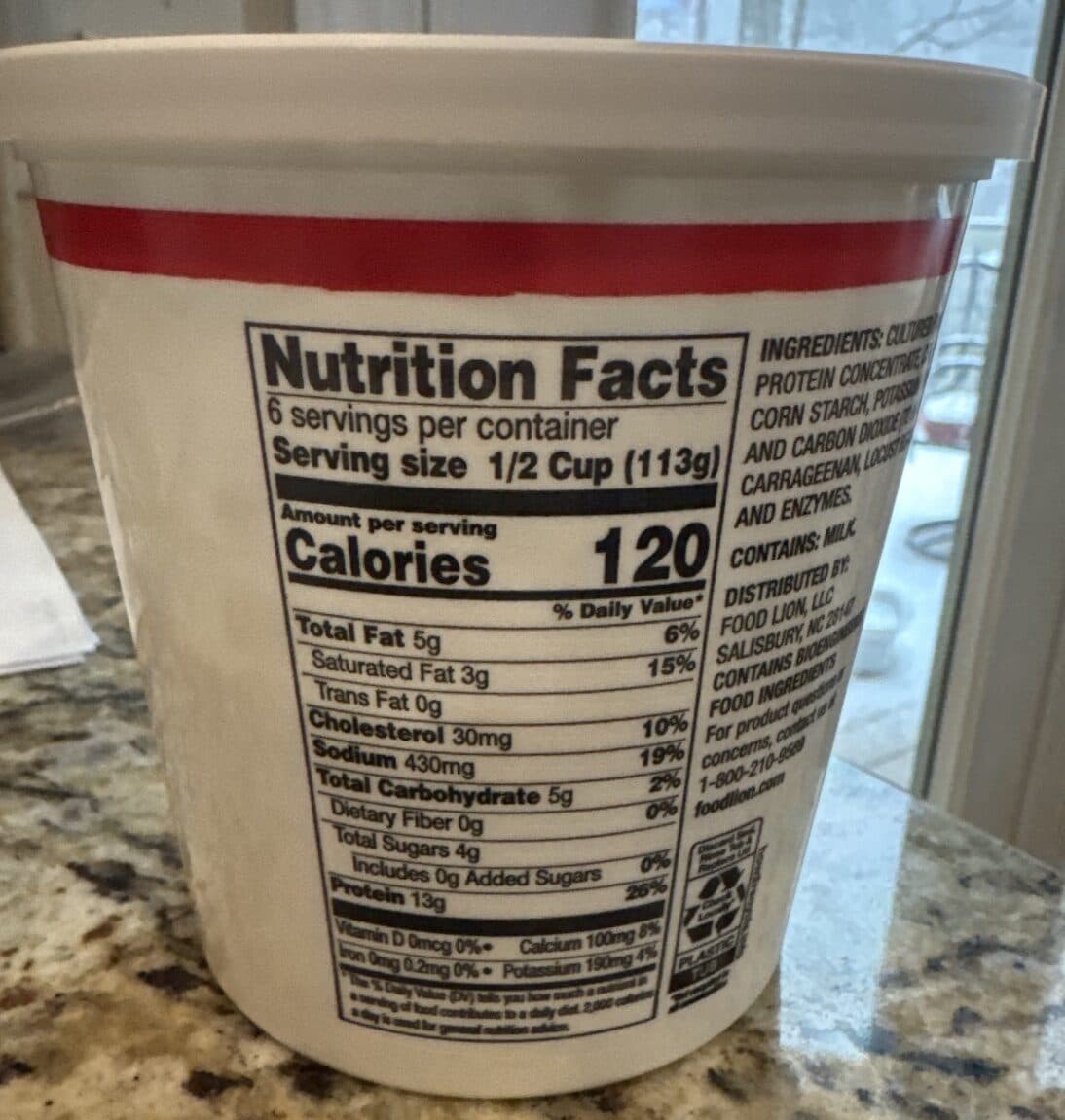 Food Lion Whole Milk Cottage Cheese packshot