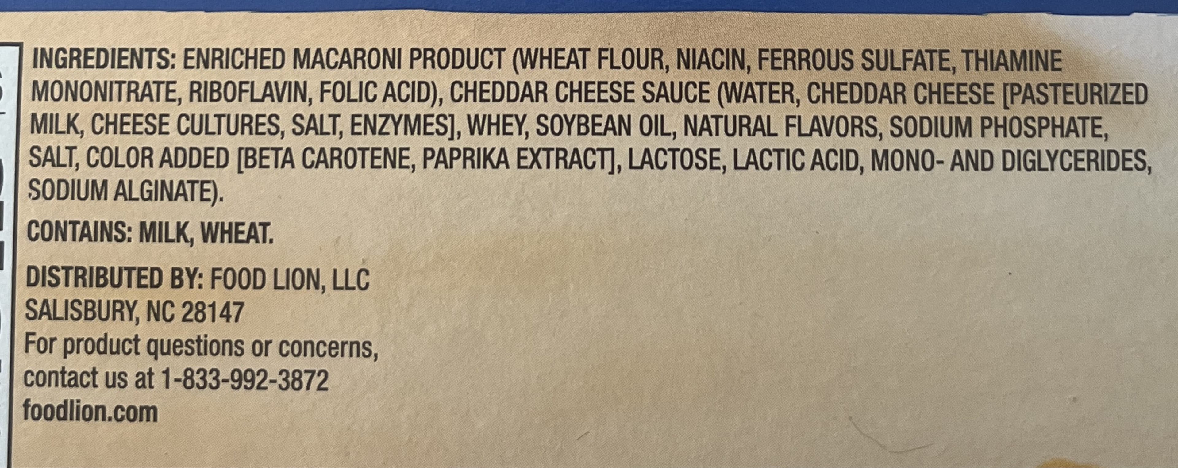 Food Lion Deluxe macaroni & cheese dinner packshot