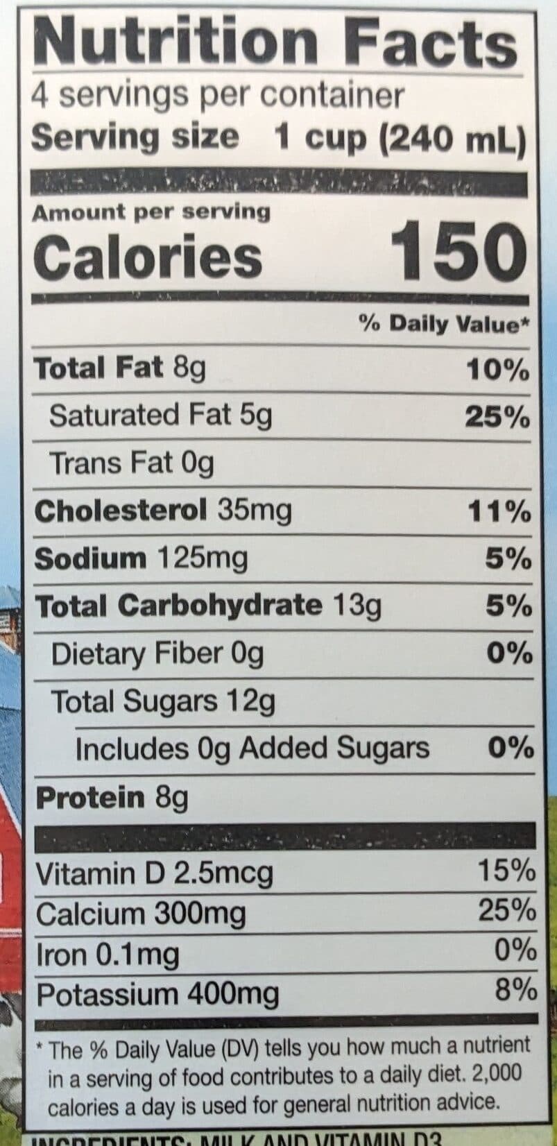 Food Lion Whole Milk packshot