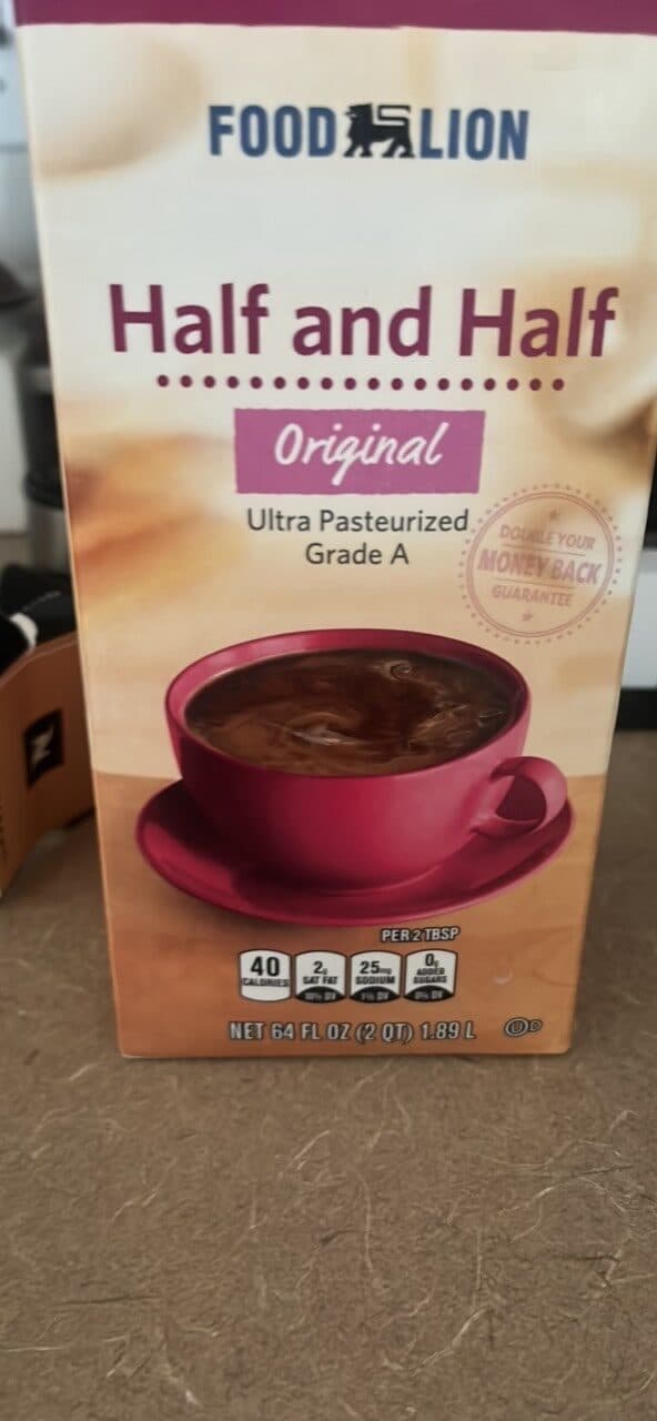 Food Lion Half and Half packshot
