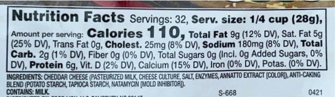 FOOD LION Fancy Shredded Sharp Cheddar Cheese packshot