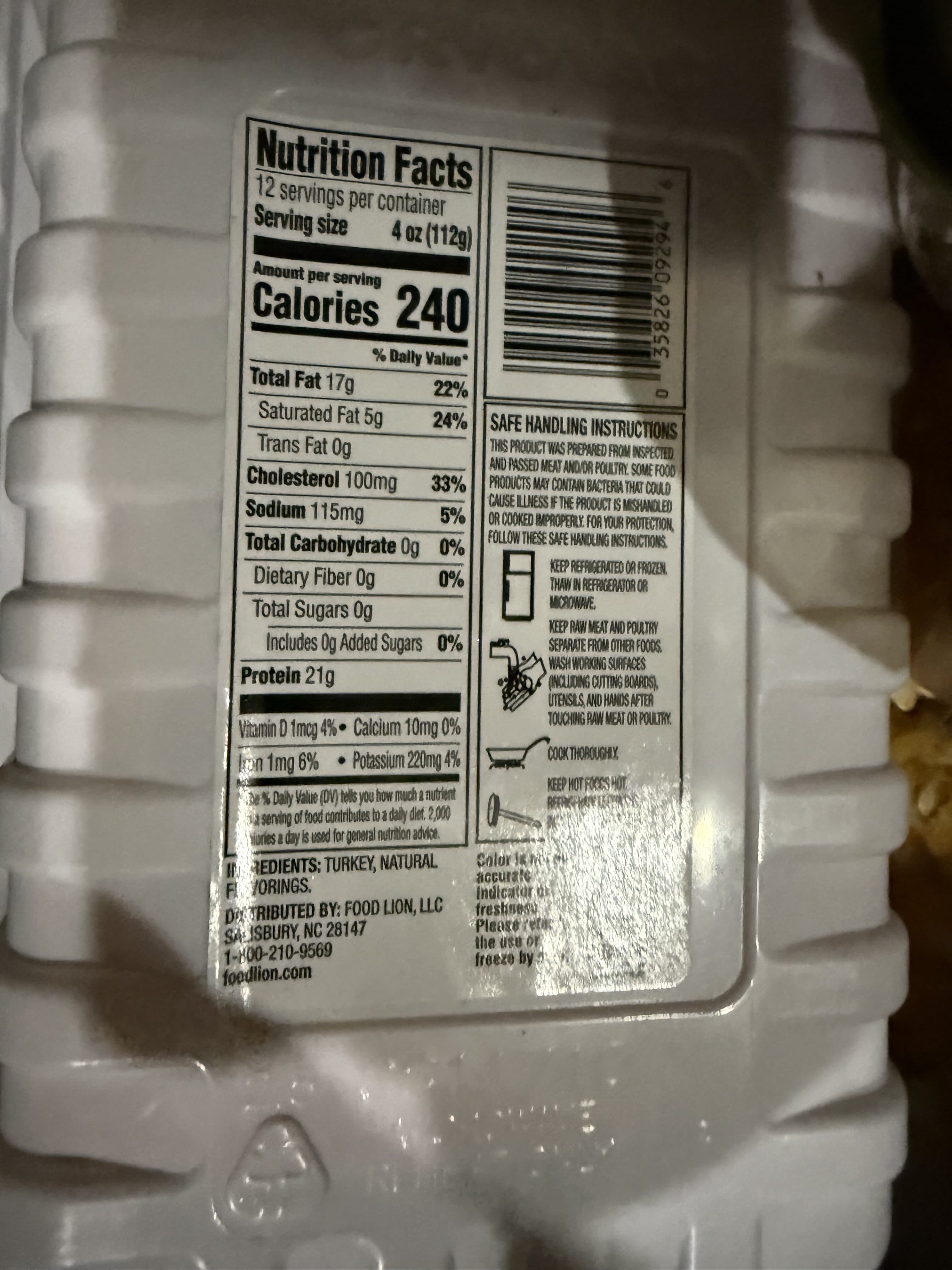 FOOD LION Ground Turkey packshot