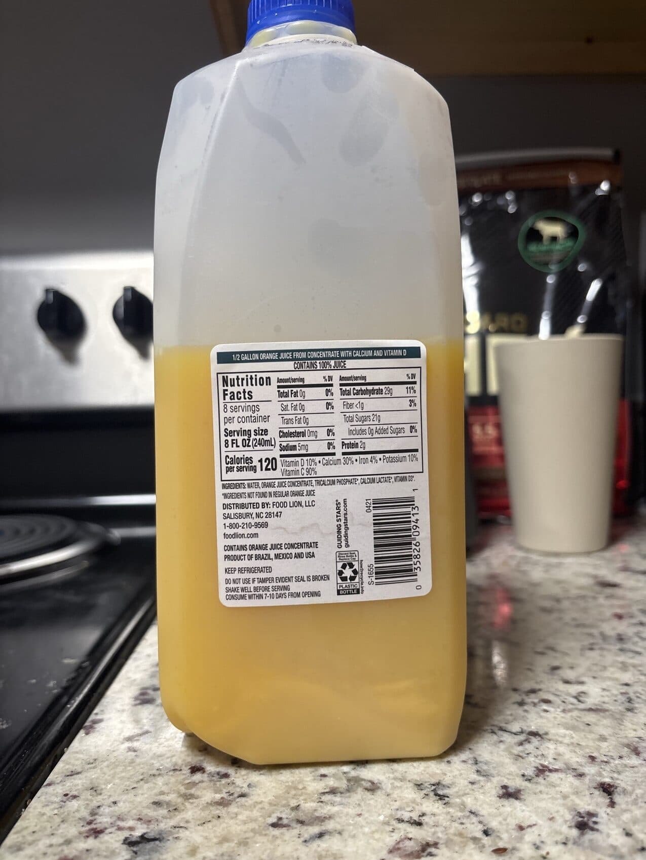 Food Lion Orange Juice packshot
