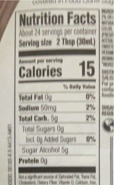 Food Town Stores Inc. Sugar Free Syrup packshot