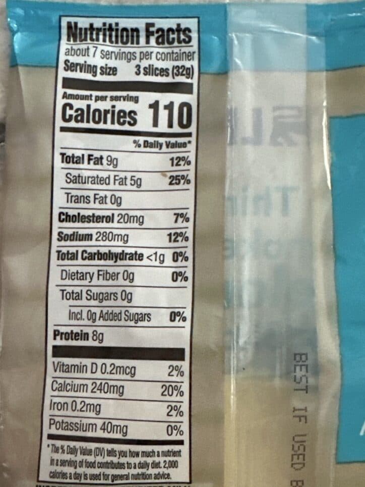 Food Lion Extra Thin Slice Provolone Cheese packshot