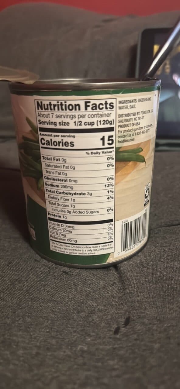 Food Lion Cut Green Beans packshot