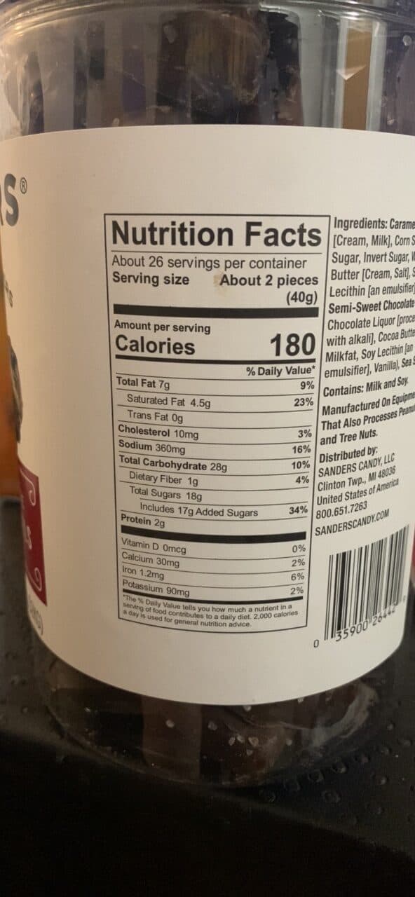 Sanders Dark Chocolate Sea Salt Caramels packshot