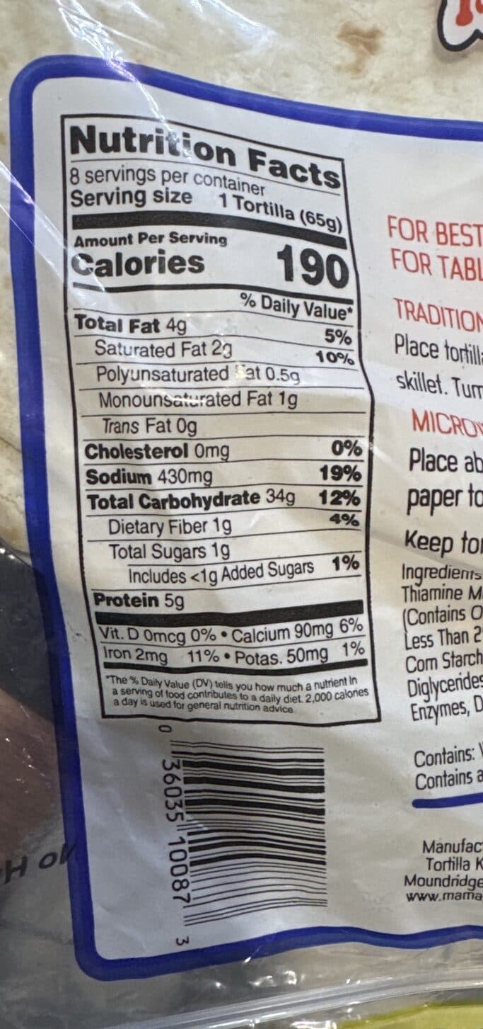 Tortilla King Inc. Authentic Flour Tortillas packshot